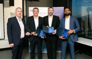 National Strategy Award Winners 2023, Niall Reck, Hassan Khan, Fergus Bourke, and Michael Pitt